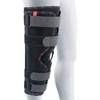 ORTONYX Tri-Panel Knee Immobilizer Full Leg Brace - Breathable and Lightweight - Straight Leg Support - Knee Splint 16" / 40cm