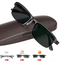 Royala Reading Glasses, Mens Polarized Photochromic Sunglasses Outdoor Sport Sunglasses, Ti Alloy Rectangular Frame Ultra Light Sun Readers UV Protection Eye Fatigue,1.75