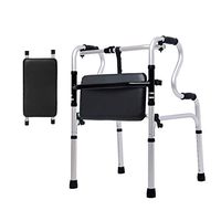 ZWJ-Rolling Walkers Auxiliary Walker Elderly, Disabled Walker Can be Used in The Bathroom Waterproof Maximum Weight 360 pounds (Color : Black, Size : #1)