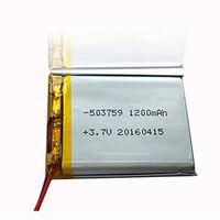 6ea Rechargeable liPo Battery 1200mAH 5X37X59mm 3.7V Battery 1.2AH Lithium Battery with Protect Circuit and Wires no Connector