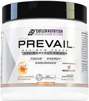 PREVAIL Pre Workout Powder with Nootropics: Best Pre Workout for Men and Women, Cutting Edge Energy and Focus Supplement with L Citrulline, Alpha GPC, L Tyrosine, Neurofactor | Peach Mang, 40 Servings