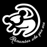 Vinyl Sticker Decal - Lion King Simba Remember Who You are - Sticker Laptop Car Truck Window Bumper Notebook Vinyl Decal SMA6497