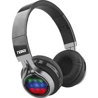 NAXA Electronics Bluetooth Foldable Vibe Bluetooth Foldable Headphones with Microphone & FM Radio Red (NE-957)
