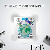 LYAOE Bluetooth Body Fat Scale Hummingbirds Fly Over Globe Smart Wireless Scale with LCD Display Measuring Body Weight Bmi and Health Digital Scale