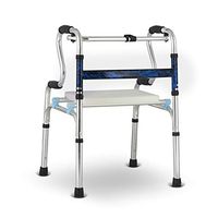 Elderly walker Walker Assisted Elderly Walking Support Frame Foldable Lightweight Walker FANJIANI (Color : Blue)