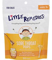 Little Remedies Sore Throat Pops | Made with Real Honey | Bag of 20 Pops  | Ages 3+, 20 Count
