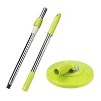 Elaco Mop Handles Only, Spin Mop Pole Handle Replacement for Floor Mop 360 No Foot Pedal (Green)