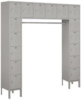 Salsbury Industries 66016GY-U Six Tier Box Style Bridge 16 Box 18-Inch Deep Unassembled Standard Metal Locker, Gray