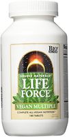 SOURCE NATURALS Life Force Vegan Multiple Tablet, 180 Count