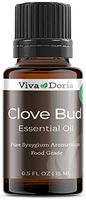 Viva Doria 100% Pure Clove Bud Essential Oil, Undiluted, Food Grade, 15 mL (0.5 fl oz)