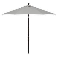 Treasure Garden 9-Foot (Model 810) Deluxe Auto-Tilt Market Umbrella Black Frame Sunbrella Fabric: Cast Silver (Includes 3 Year Extended Frame Warrantee)