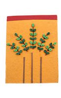 India Meets India Christmas Handmade Green Personal or Professional Executive Notepad with Leaf Quilling Design/Antique Notebook/Classical Notebook/Royal Notbook
