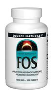 Source Naturals FOS 1000 mg Fructooligosaccharides Probiotic Enhancer - 200 Tablets
