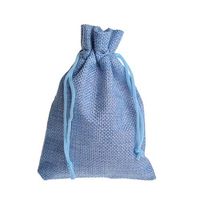 Tvoip 30Pack Burlap Bags with Drawstring Gift Bags Jewelry Pouch for Wedding Party and DIY Craft (Light Blue, 4 x 5.5 Inch)