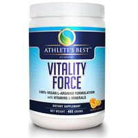 Athlete's Best Vitality Force 16oz Natural Nitric Oxide Booster with Vitamins & Minerals (L-arginine, B-Complex, B12, Coq10, Much More) (Peach)