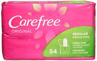 CAREFREE Original Regular to Go Pantiliners, Unscented 54 ea, Pink