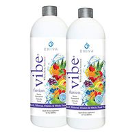 Eniva VIBE Fusion Liquid Daily Immune Multi | Elderberry Zinc Vit C Vit D 23 Vitamins & Minerals 30 Fruits Vegetables Plants | Nutrition for Immunity Energy / Berry Chocolate 2 Bottle ValuPack (64 oz)