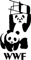 WWF PANDA WRESTLING LOGO STICKERS SYMBOL 6" DECORATIVE DIE CUT DECAL FOR CARS TABLETS LAPTOPS SKATEBOARD - BLACK