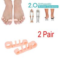 ENFLNI - Orthopedic Bunion Corrector 2.0 Toe Separators Elastic Straighteners Spacers (2 Pair)