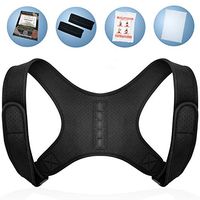 Posture Corrector for Women and Men KarmaRebirth Upper Back Brace with Back Magnet Shoulder Cushion Adjustable Clavicle Kyphosis Brace Improves Posture Relieve Lower Neck and Upper Back Pain