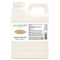 GreenHealth Sesame Seed Oil - 16 fl oz (473 ml) Plastic Jug w/Cap - 100% Pure Carrier Oil