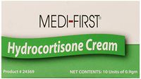 Medi-First 24369 0.9gm Hydrocortisone Cream, 10 Per Box