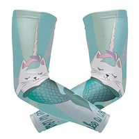 WXLIFE Cute Cat Unicorn Mermaid Sun Uv Protection Sport Arm Sleeves for Men Women Kids Running Basketball Cycling Arm Warmer Sleeves 1 Pair