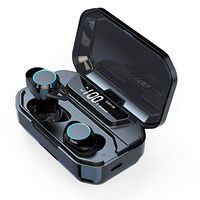 VB Wireless Earbuds, TWS Noise Cancellation Earbuds, Bluetooth 5.0 Headphone, Built in Microphone, and Power Bank (Charger Box). Waterproof. Compatible with Cellphones, Portable Media Players, TV.