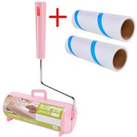 Creation Core Refillable Sticky Lint Roller Pet Hair Removers with Cover Cage and 2 Replacement Roll For Clothes Furniture Car and Pets Pink