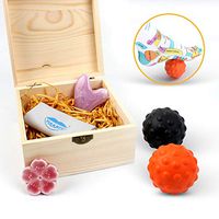 vuUUuv Massage Balls Set for Myofascial Release，Chronic Pain Relief and Muscle Recovery (Black+Orange)