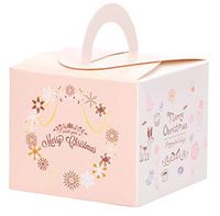 12-Pack Cardboard Christmas Treat Boxes for Gift Wrapping from Zaptex (Pink & White)