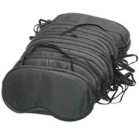 MANSHU 24 Pieces Eye Mask Shade Cover Blindfold Travel Sleep Eye Masks with Nose Pad for Travel Sleep or Party Supplies Game.(Black)