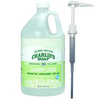 Charlie's Soap HE Hypoallergenic Liquid Laundry Detergent with Pump, 1 Gallon