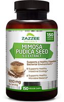 Zazzee Mimosa Pudica Seed Extract, 150 Veggie Caps, 100% Pure, 1000 mg Per Serving, Potent 5:1 Extract, 5,000 mg Strength, Intestinal and Anti-Microbial Support, Vegan, Non-GMO and All-Natural