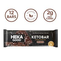 Heka Good Foods Keto Bars, Chocolate Sea Salt, 2g Net Carb, 10g Protein, Low Sugar, Grain & Gluten Free, 12 Count