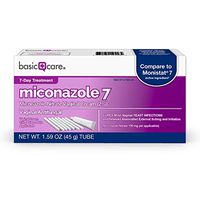 Basic Care Miconazole Nitrate Vaginal Cream 2%, Vaginal Antifungal, 7-Day Treatment