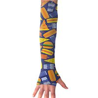 QG ZZX Burger Pizza Unisex Compression Arm Sleeves UV Protection Performance Arm Sleeve - for Outdoor Sports Baseball,Basketball,Football (1 Pair)