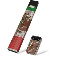 Skinit Decal Wrap for Juul E-Cigarette - Originally Designed Mexican Flag Dark Wood Design