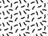 Black Mustache Moustache on White Tissue Paper for Gift Wrapping 20"x30" Sheets - 5ct