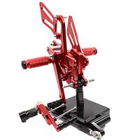 Frames & Fittings CNC Piede Del Motociclo Pioli Resto Pedali Pedane Posteriore for Honda CBR CBR1000RR 1000RR ABS 2008-2015 2009 - (Color: Red)