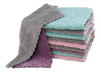 Marpressel 10 Pack Cleaning Cloth, Kitchen Cloth Dish Towels,Strong Absorption Coral Velvet Dishtowels,Remove Oil and Fast Drying Towels
