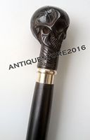 Antique Vintage Designer Skull Handle Walking Cane Wooden Stick Gift Item