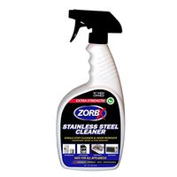 ZORBX Extra Strength Stainless Steel Cleaner and Odor Remover – Non-Toxic and Biodegradable Stainless Steel Cleaner and Sanitizer is Safe for All Appliances (24oz)
