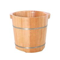 LJBXDCZ NJ Foot tub- Pedicure Basin Foot Bath Foot Massager, Wooden Foot Bath Barrel, Household Foot Bath Barrel, Bathroom Accessories 3.6 (Color : Brown)