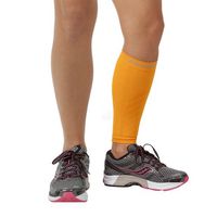 Zensah Calf/Shin Splint Compression Sleeve (singe sleeve), Orange, X-Small/Small