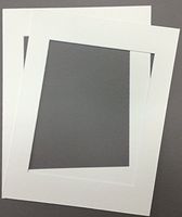 Pack of 2 24x36 Cream Picture Mats with White Core, for 20x30 Pictures