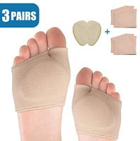 Seilanc Metatarsal Sleeve Pads-2-Pair Ball of Foot Cushions and 1-Pair Gel Forefoot Cushion for Metatarsalgia,Mortons,Blisters,Callus,Bunion,Neuroma,Diabetic Feet Pain Relief -Men & Women