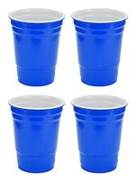 Fairly Odd Novelties 16oz Blue Cup Made Out Of Melamine 4 Pack Living It Large Drink Solo or With A Friend