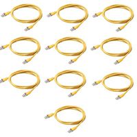 5 Feet Cat5e UTP Molded Patch Cord, Yellow, 10-Pack (CNE437946)
