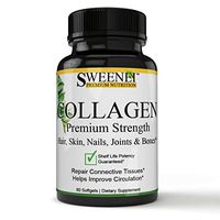 Extra Strength Type 1, 2 & 3 Collagen Pills, Pure High Potency - Hair, Skin, Nails, Joints & Bones with Vitamin D3